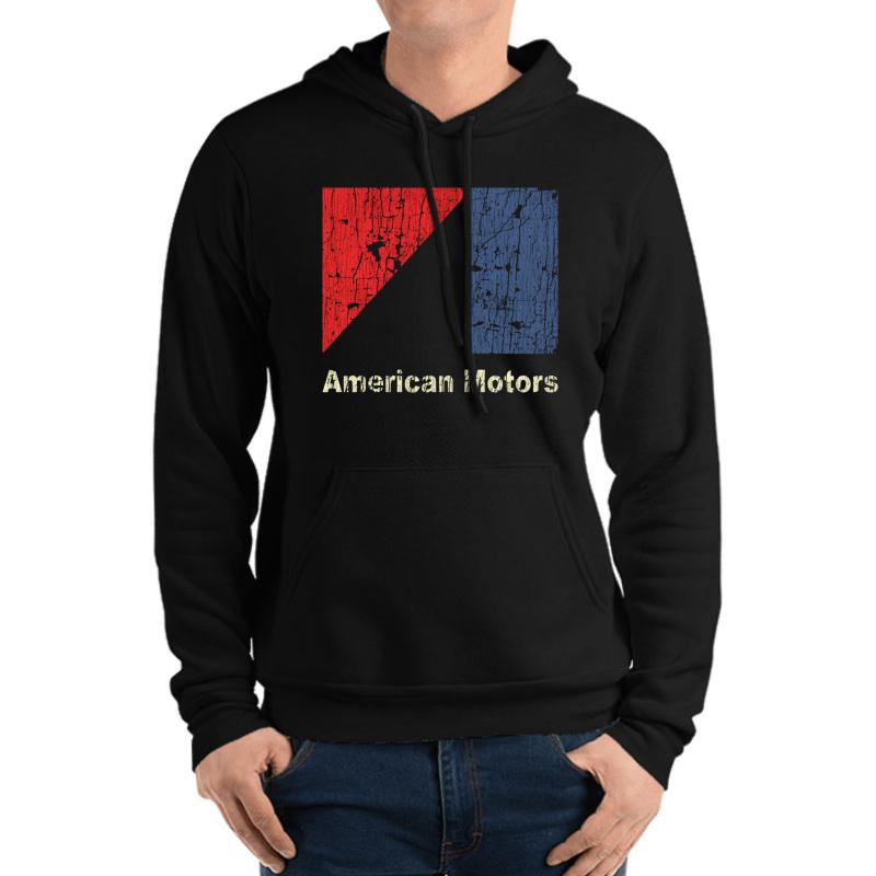 American Motors Corporation 1970 Unisex Hooded Sweatshirt Men Black