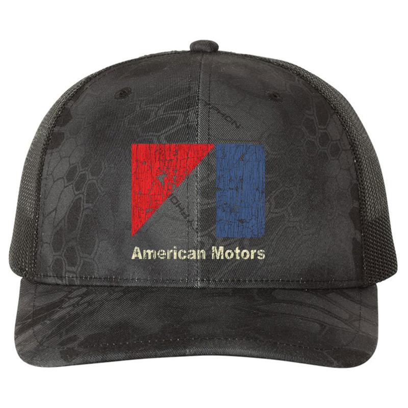 American Motors Corporation 1970 Richardson Premium Trucker Snapback Cap  Kryptek Typhon Black