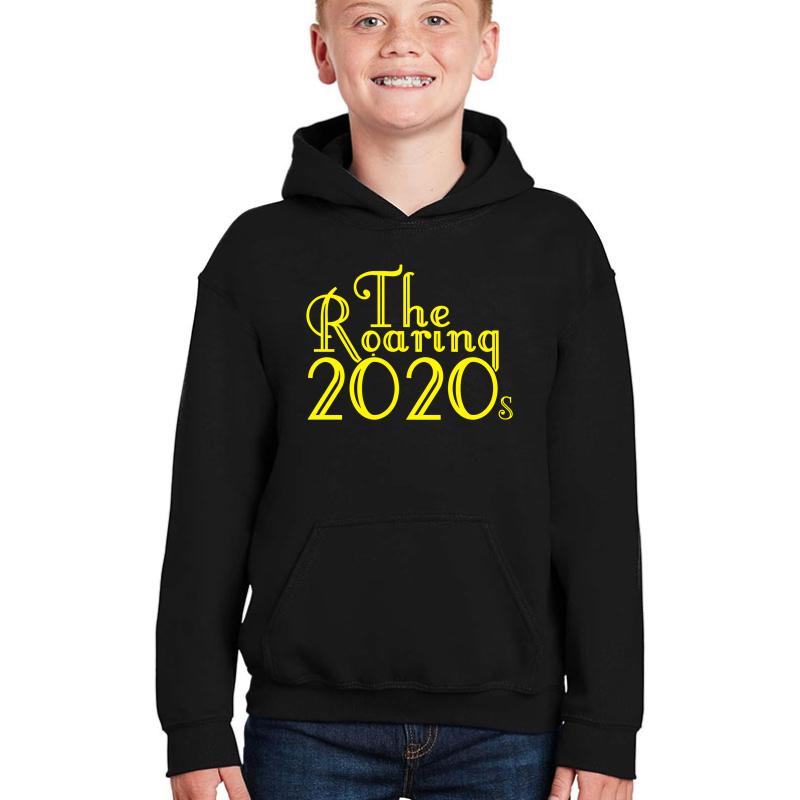 The Roaring 2020S Youth Hooded Sweatshirt Boy Black