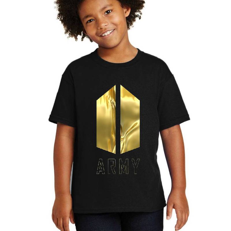 BTS Army Wings logo (liquid gold) | K-pop merch | RM, Suga, J-Hope, V, Jin, Jimin, Jungkook Unisex V-Neck T-Shirts
