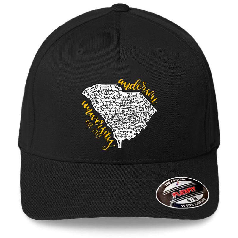 Anderson University Word Collage Flexfit Baseball Cap  Black