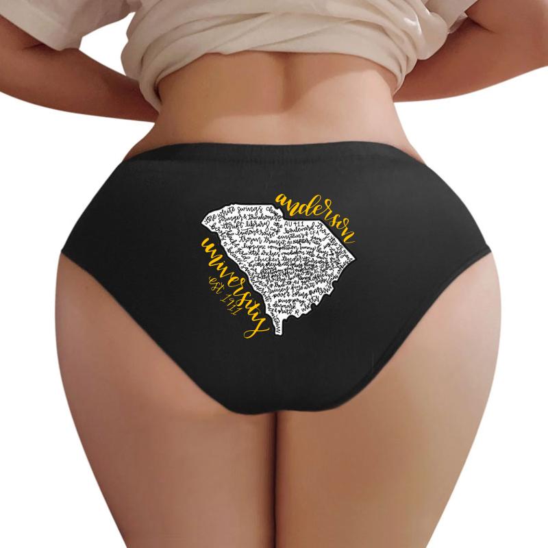 Anderson University Word Collage Women Underwear Panties Women Black