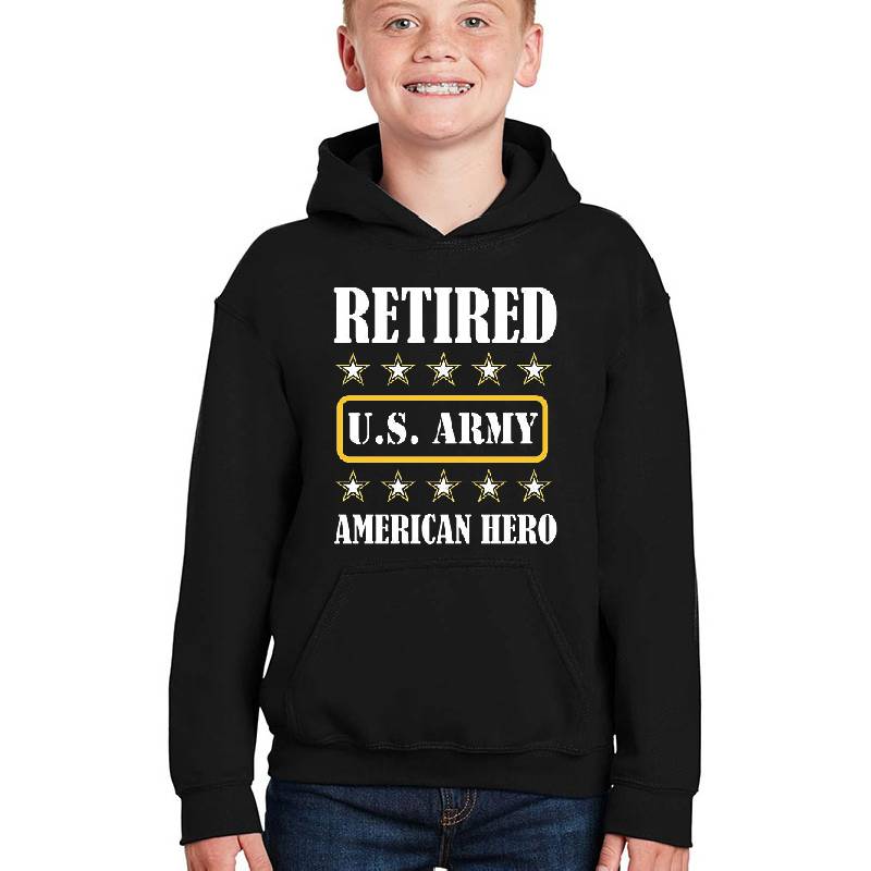 Retirement Retired US Army American Hero Gift Idea Youth T-Shirts