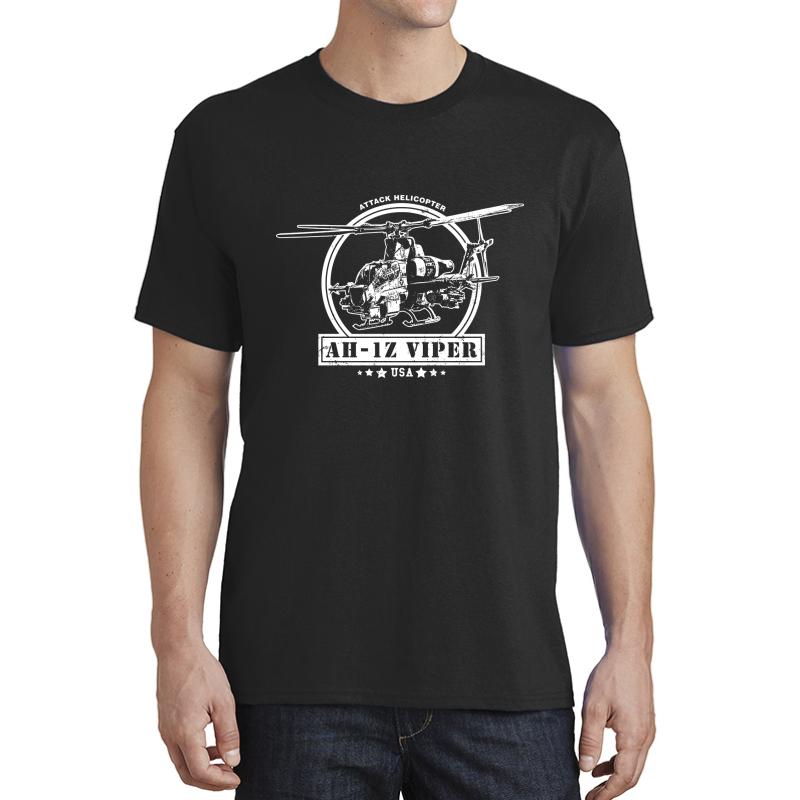 Ah-1Z Viper Attack Helicopter Unisex T-Shirt Men Black