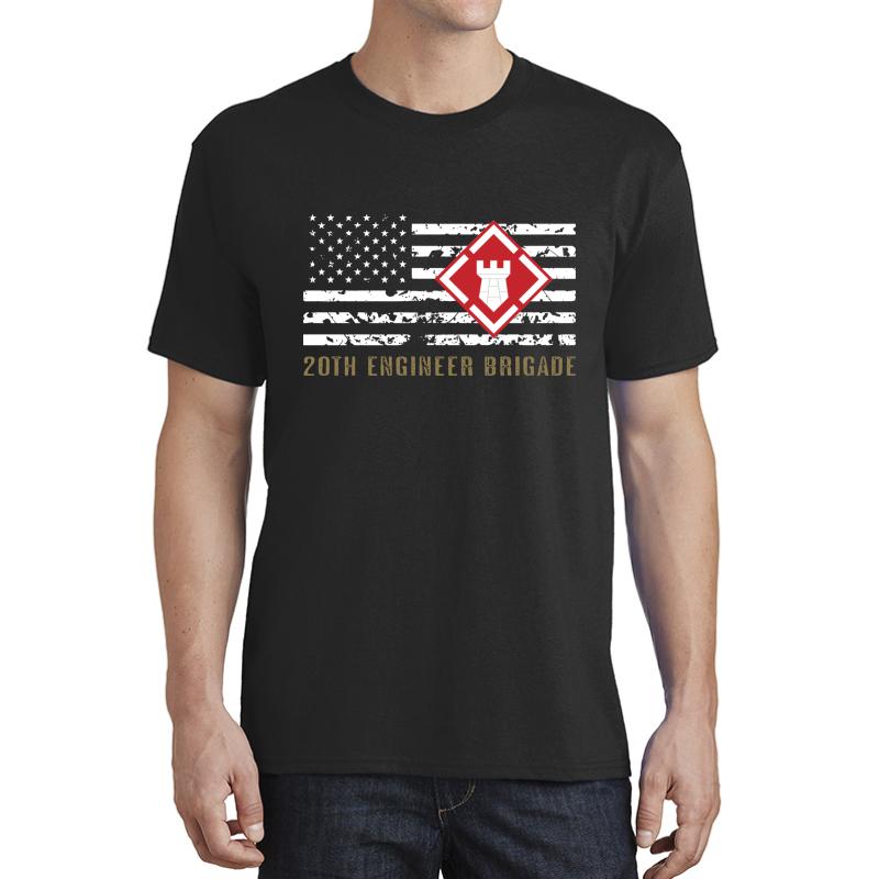 20Th Engineer Brigade Distressed Flag  Unisex T-Shirt Men Black