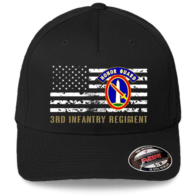 3Rd Infantry Regiment Flexfit Baseball Cap  Black