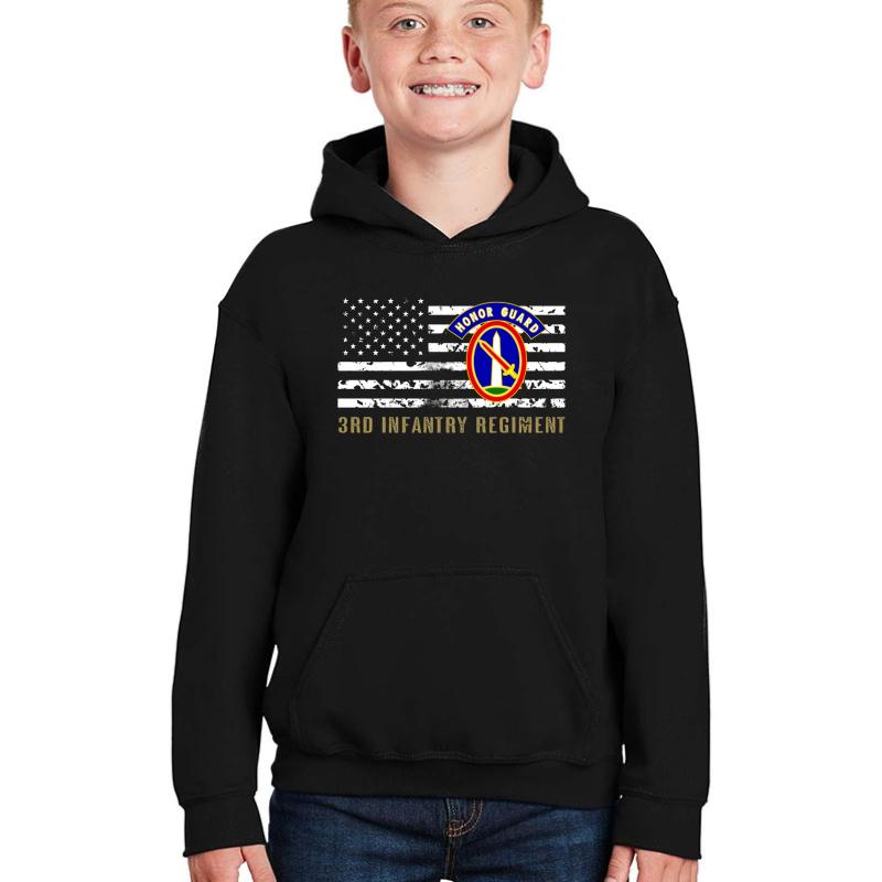 3Rd Infantry Regiment Youth Hooded Sweatshirt Boy Black