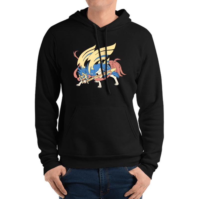 Zacian Unisex Hooded Sweatshirt Men Black