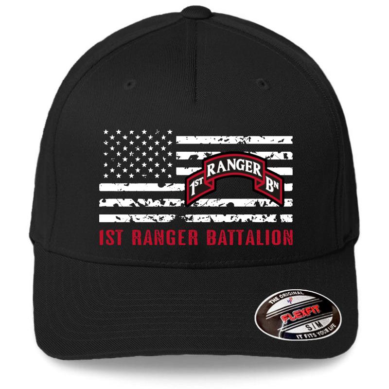 1St Ranger Battalion Flexfit Baseball Cap  Black