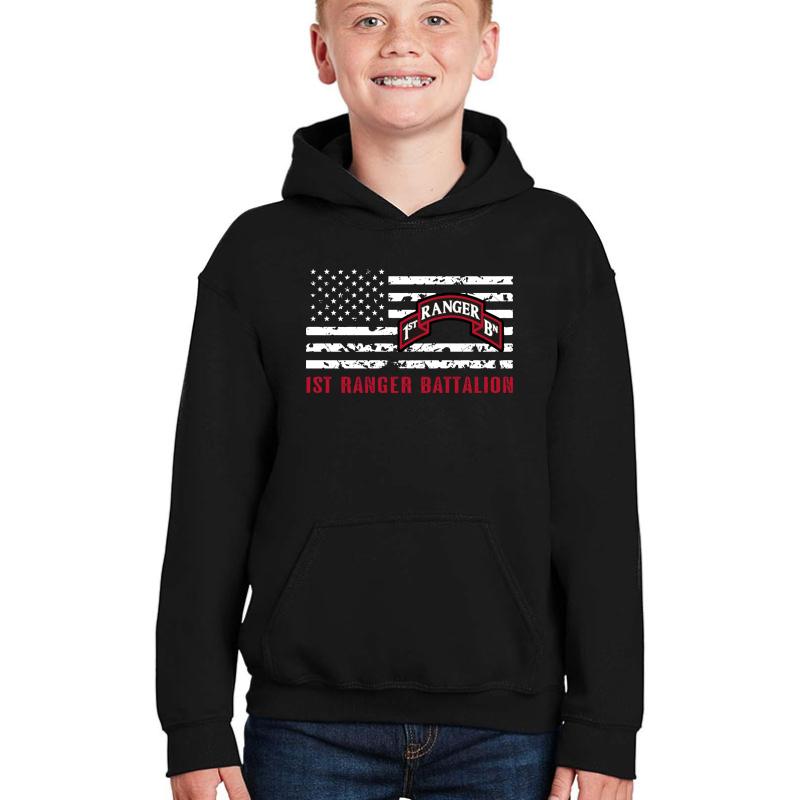 1St Ranger Battalion Youth Hooded Sweatshirt Boy Black