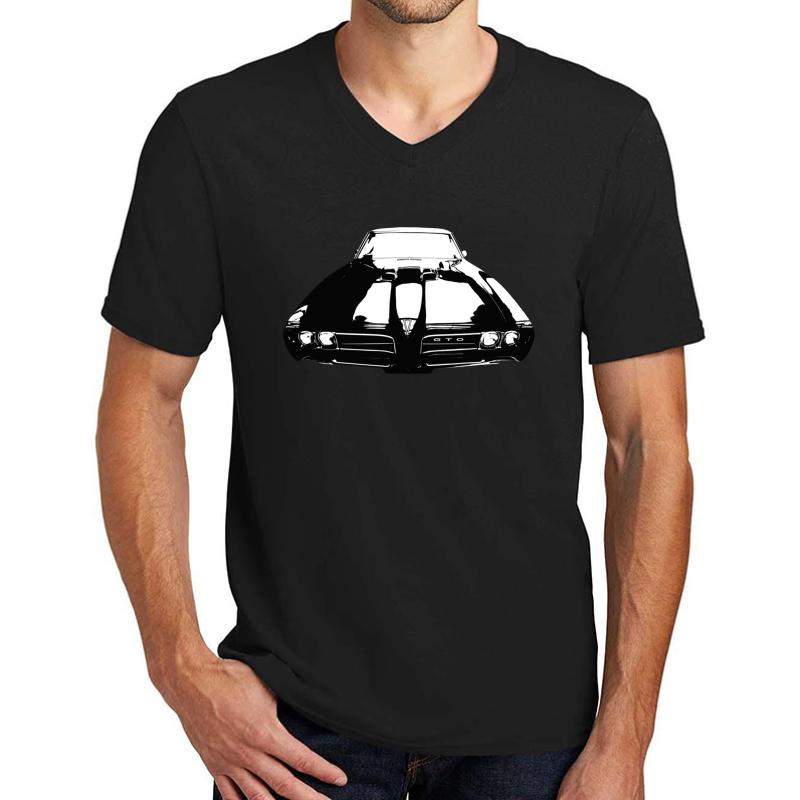 1969 Gto Unisex V-Neck T-Shirt Men Black