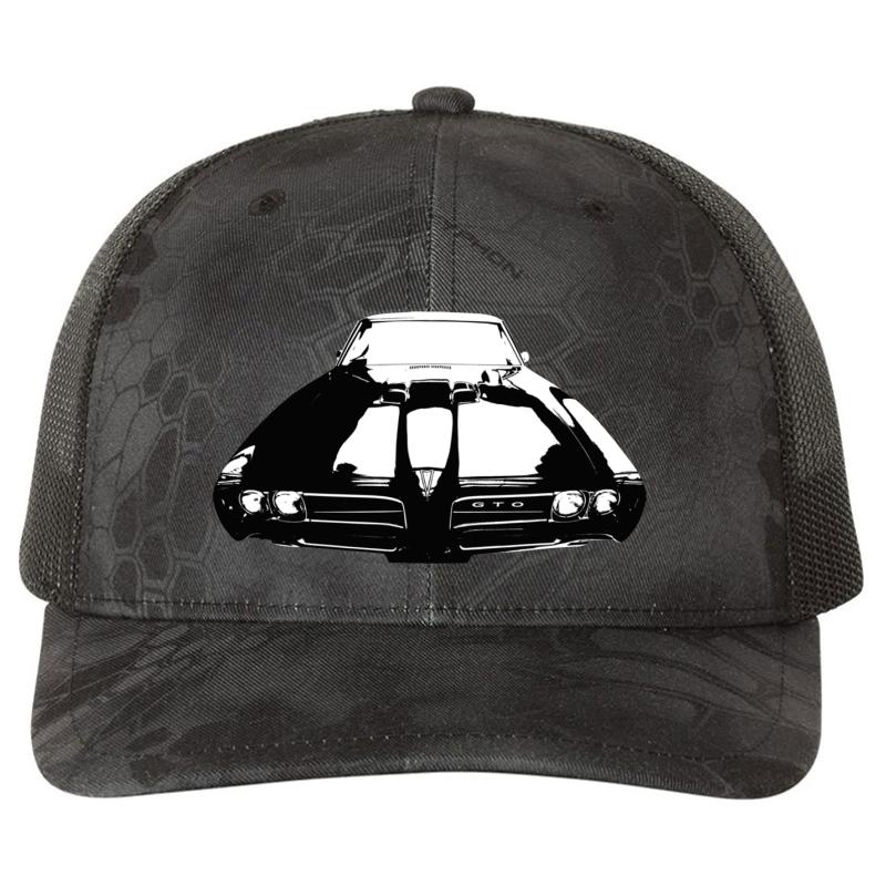 1969 Gto Richardson Premium Trucker Snapback Cap  Kryptek Typhon Black