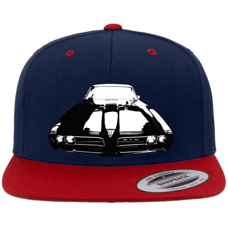 1969 Gto Premium Flat Bill Snapback Cap  Navy