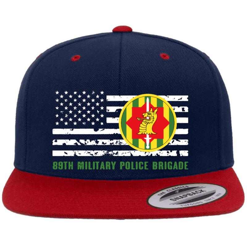 89Th Military Police Brigade Premium Flat Bill Snapback Cap  Navy