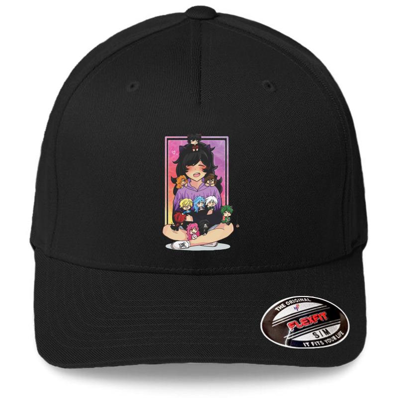 Aphmau Smile Flexfit Baseball Cap  Black