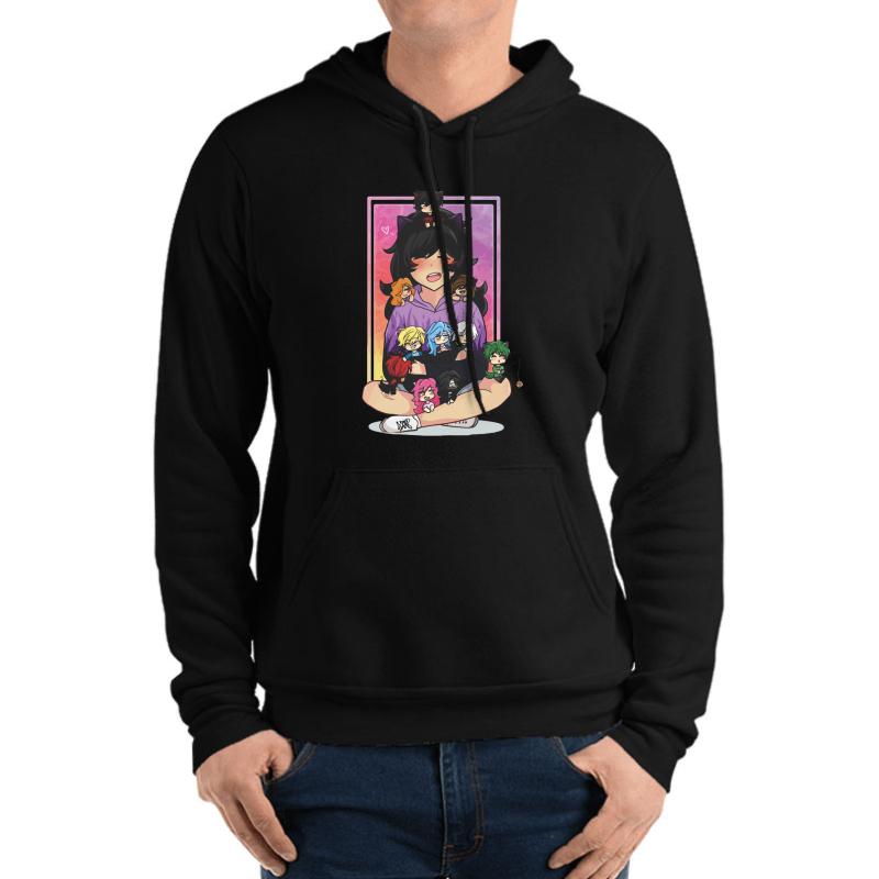 Aphmau Smile Unisex Hooded Sweatshirt Men Black