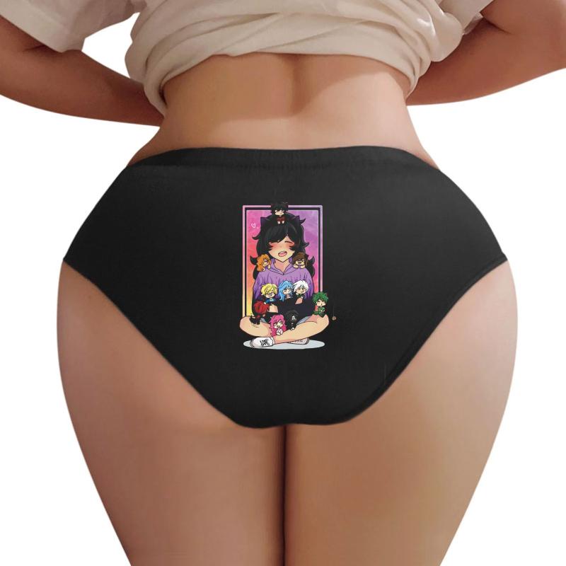 Aphmau Smile Women Underwear Panties Women Black