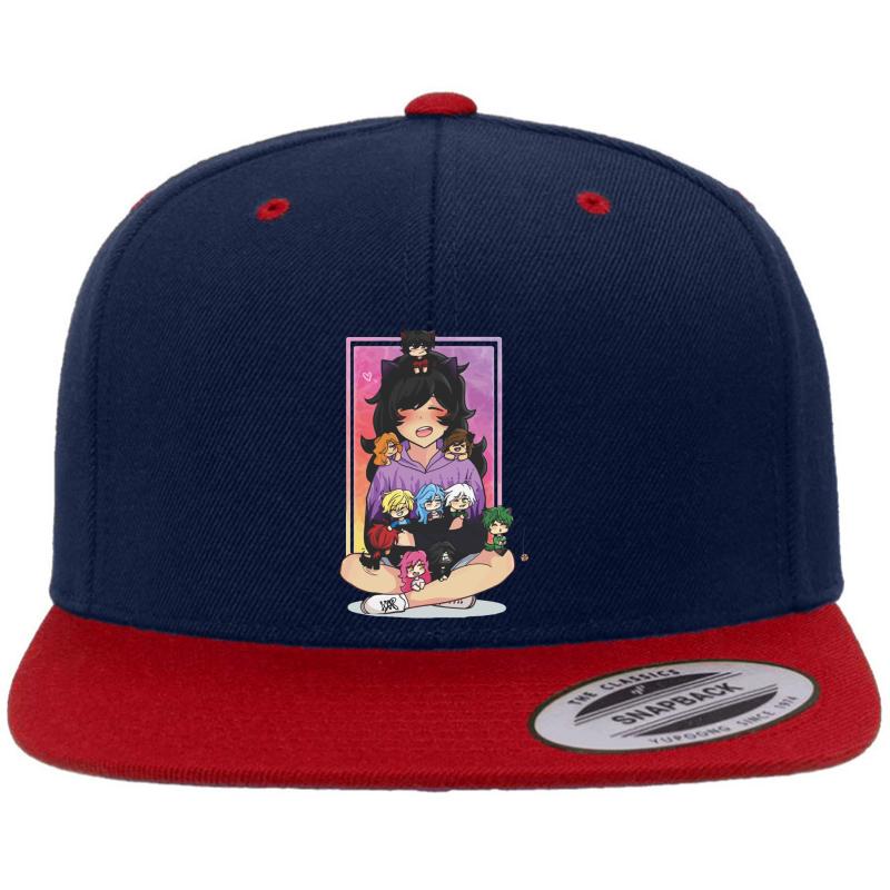 Aphmau Smile Premium Flat Bill Snapback Cap  Navy