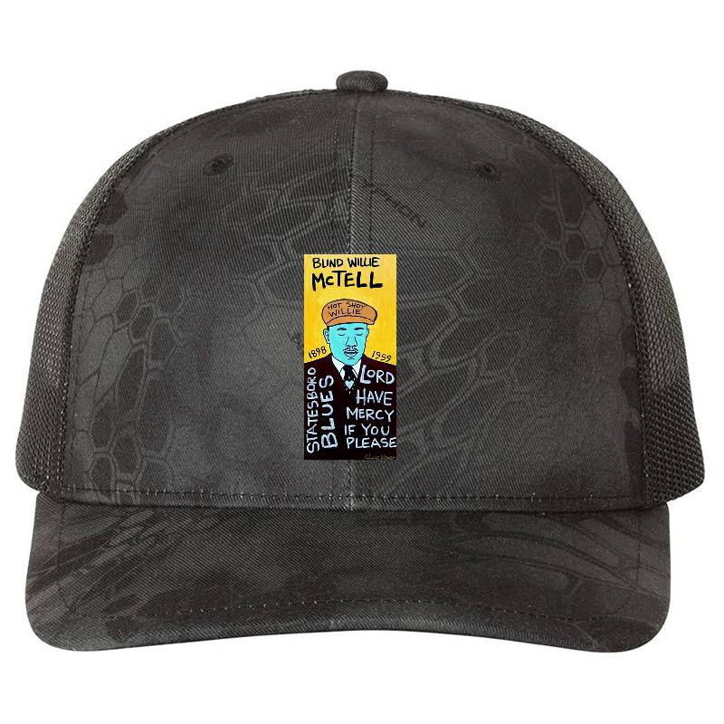 Blind Willie Mctell Blues Folk Art Flexfit Baseball Caps