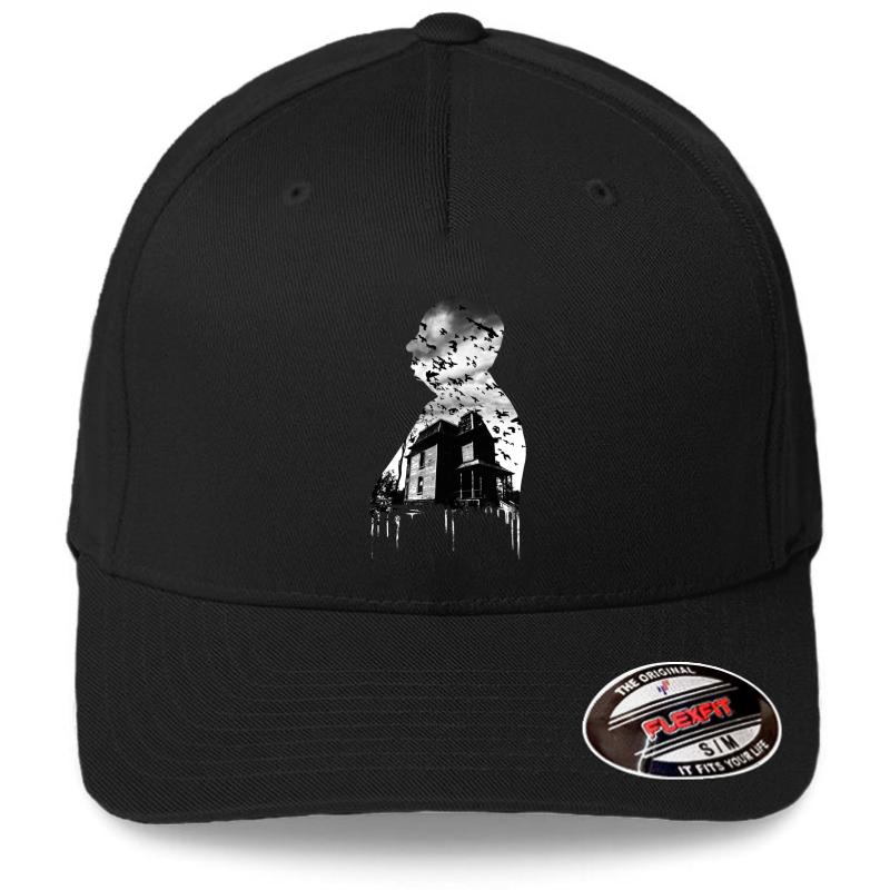 Alfred Hitchcock Collage Flexfit Baseball Cap  Black