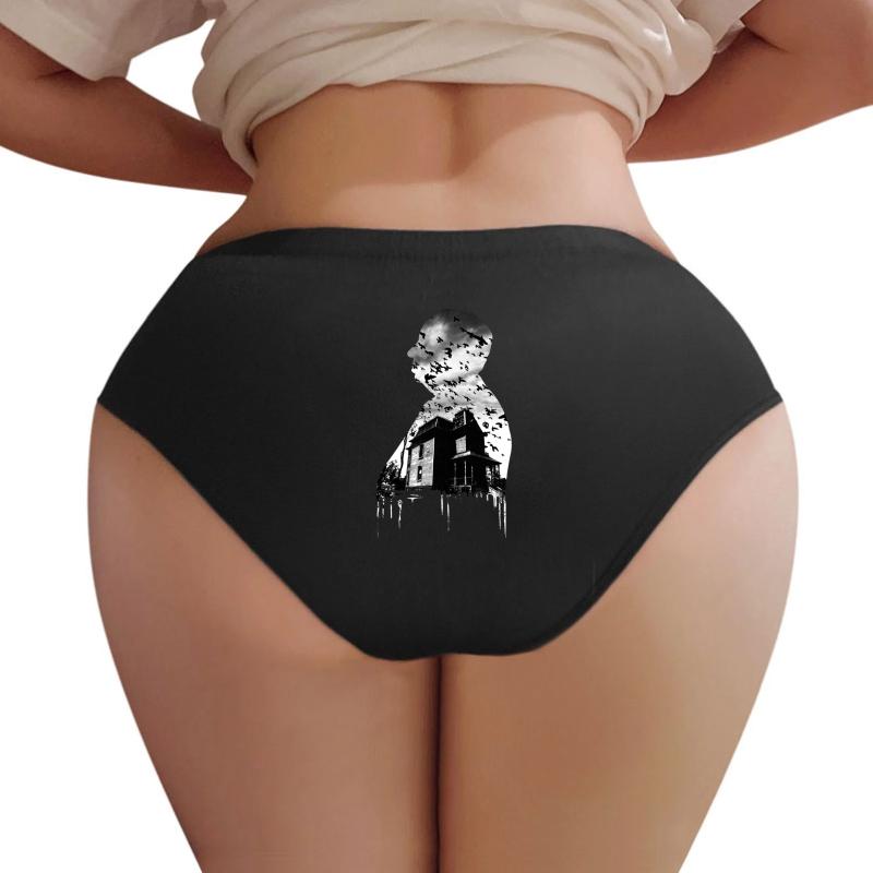 Alfred Hitchcock Collage Women Underwear Panties Women Black