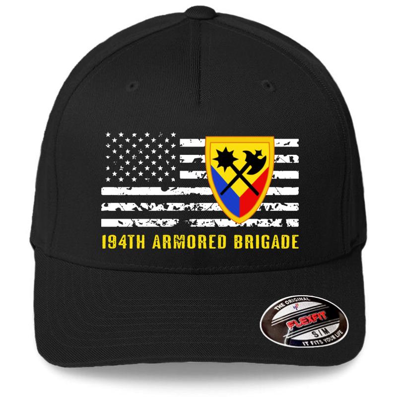 194Th Armored Brigade Flexfit Baseball Cap  Black