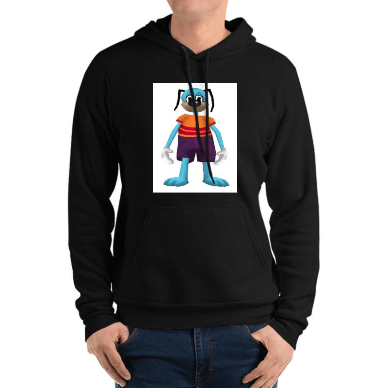 Toontown Dog Unisex Hooded Sweatshirt Men Black