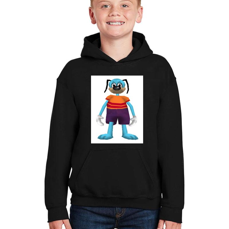 Toontown Dog Youth Hooded Sweatshirt Boy Black