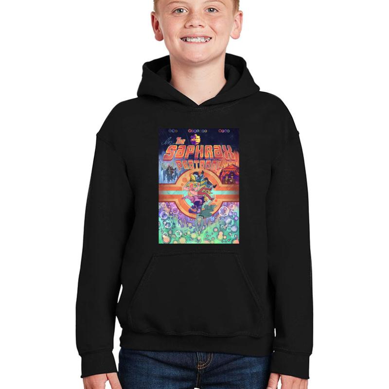 The Saphrax Protocol Youth Hooded Sweatshirt Boy Black