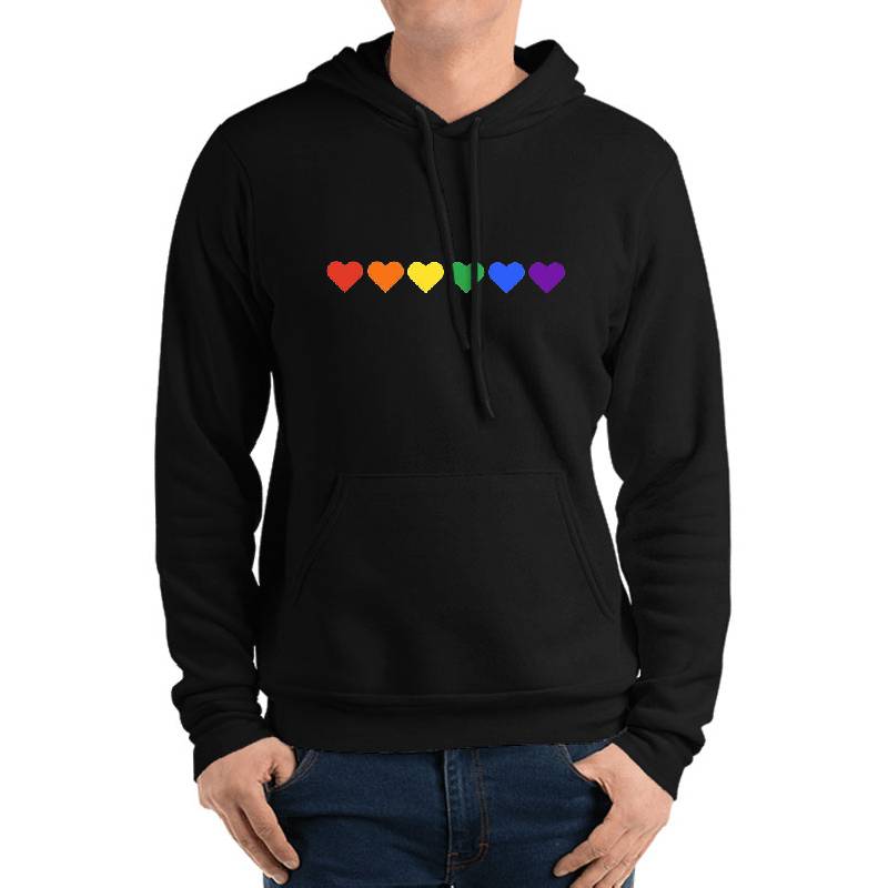 LGBT Rainbow flag hearts Equality Gay pride  Youth Hooded Sweatshirts