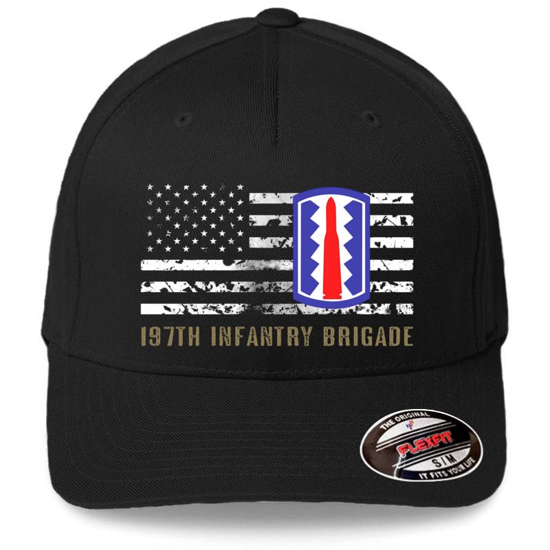 197Th Infantry Brigade Flexfit Baseball Cap  Black