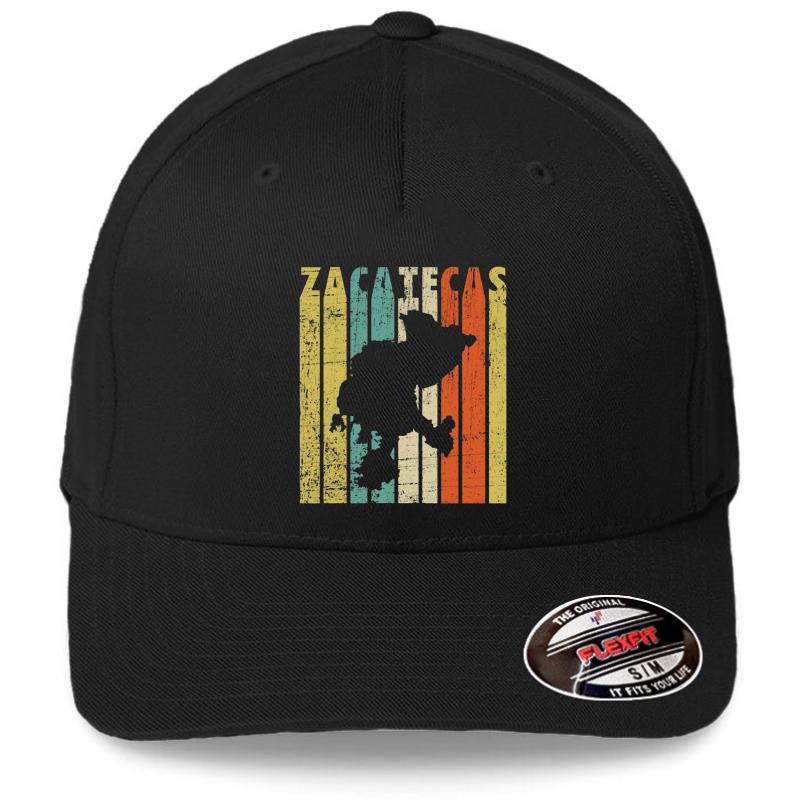 Zacatecas Mexico Vintage Retro Flexfit Baseball Cap  Black