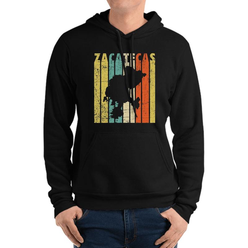 Zacatecas Mexico Vintage Retro Unisex Hooded Sweatshirt Men Black