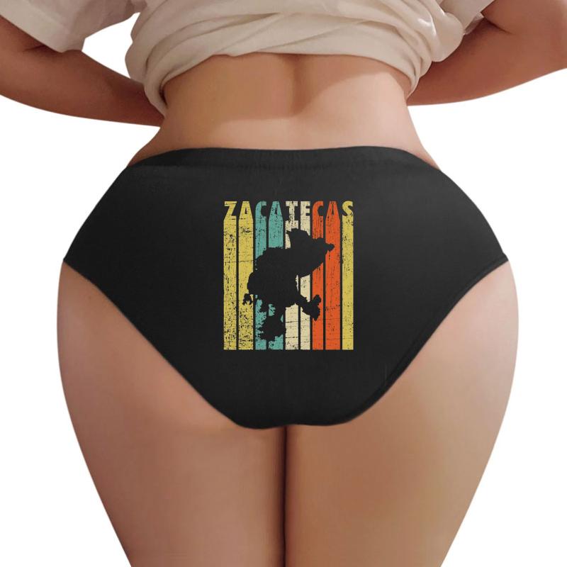 Zacatecas Mexico Vintage Retro Women Underwear Panties Women Black