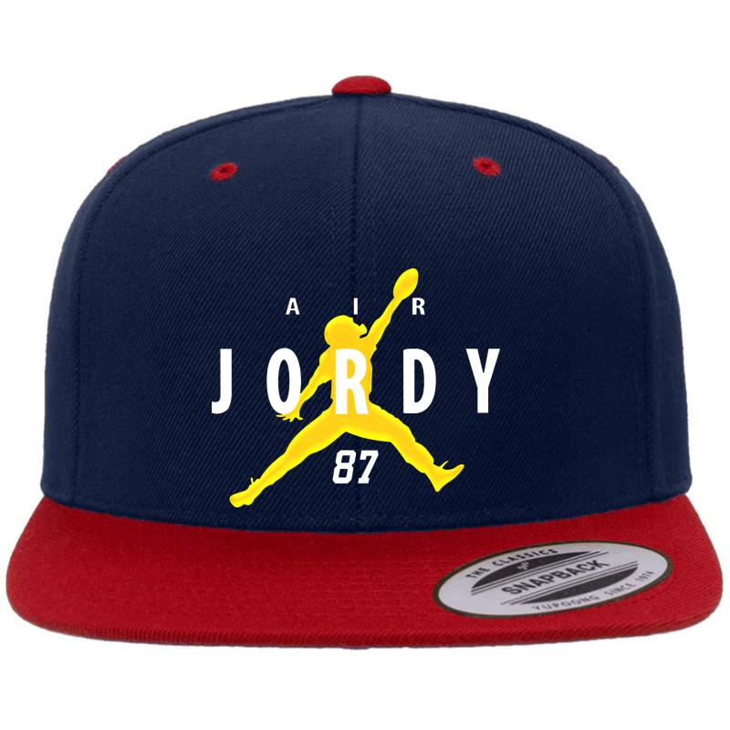 Air Jordy Premium Flat Bill Snapback Cap  Navy