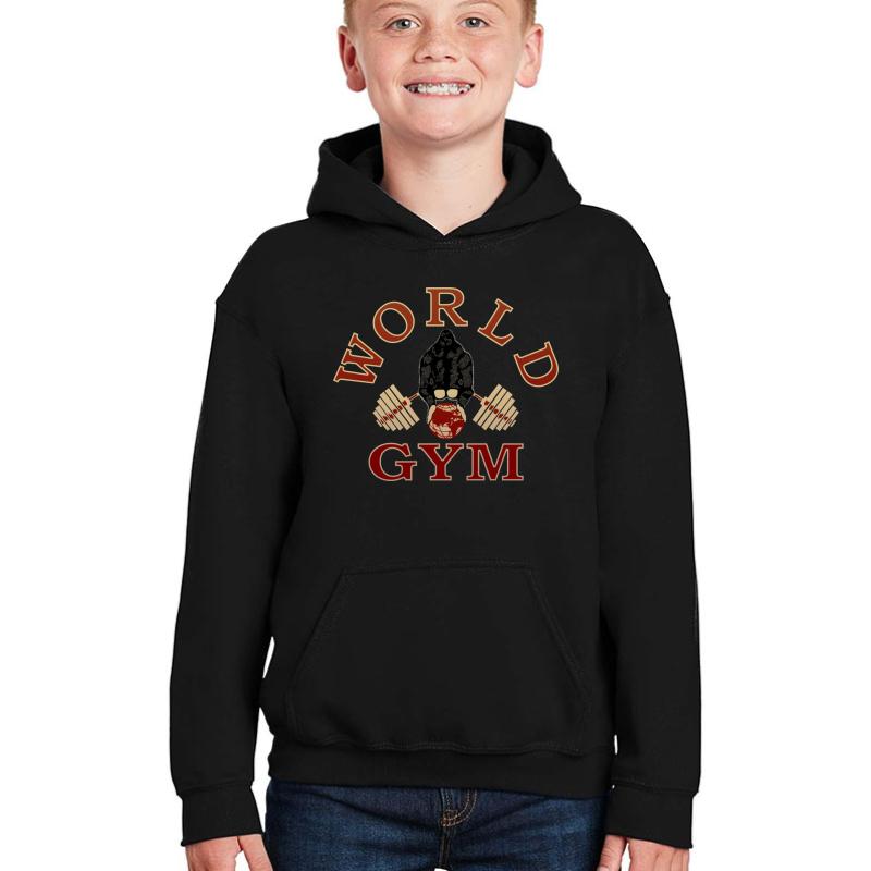 World Gym Gorilla Youth Hooded Sweatshirt Boy Black