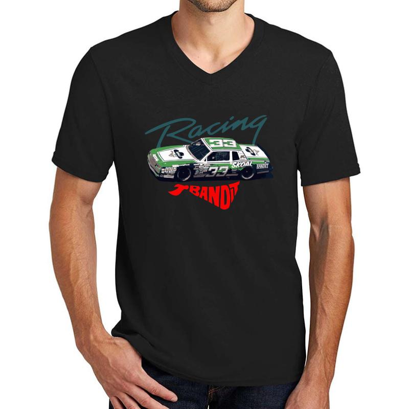 Vintage Harry Gant Skoal Bandit Race Car  Unisex V-Neck T-Shirt Men Black