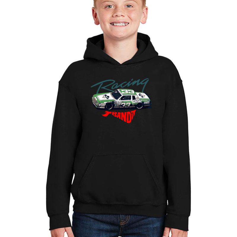 Vintage Harry Gant Skoal Bandit Race Car  Youth Hooded Sweatshirt Boy Black