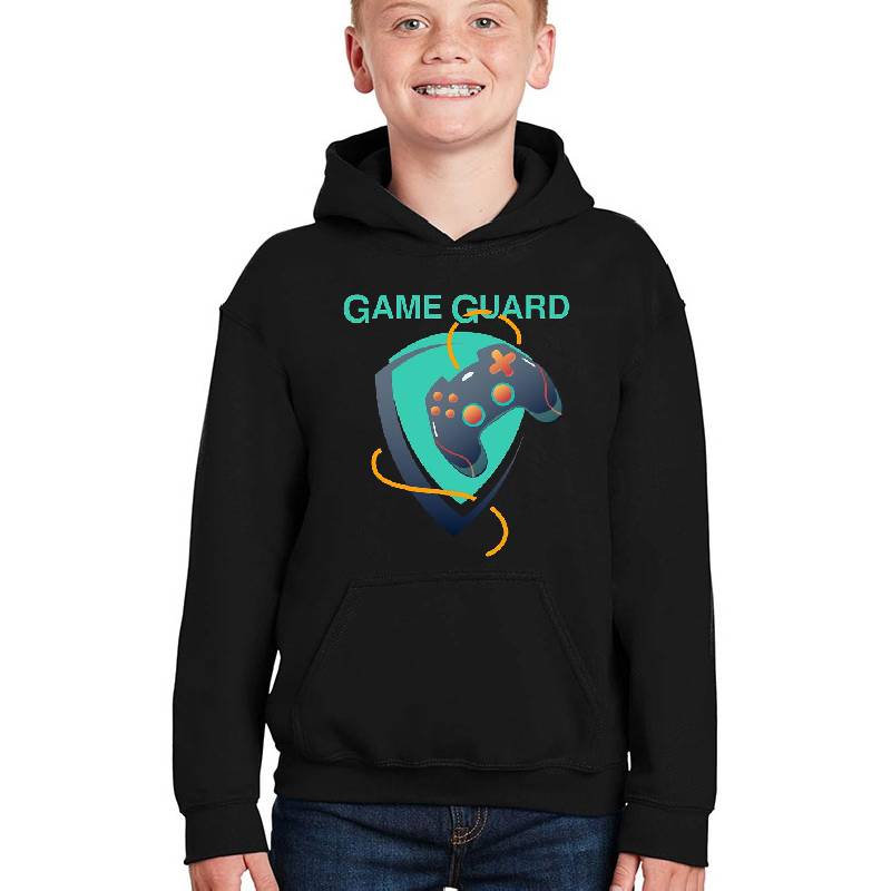 Game guard emblem with a gamepad Premium Flat Bill Snapback Caps