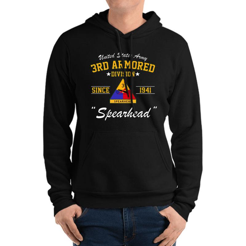 3Rd Armored Division Unisex Hooded Sweatshirt Men Black