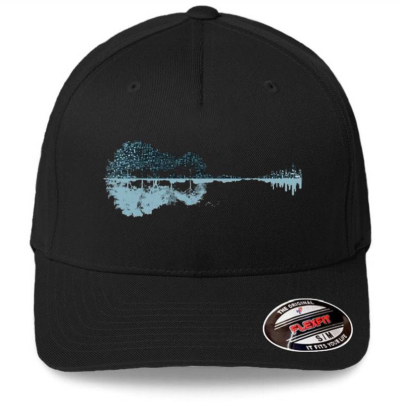Nature Guitar - Musical Notes - Turquoise Unisex V-Neck T-Shirts