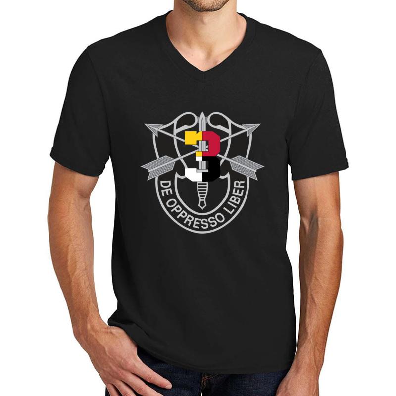 3Rd Special Forces Group 3Rd Sfg  Unisex V-Neck T-Shirt Men Black