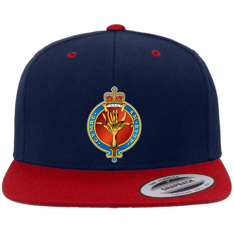 Welsh Guards Premium Flat Bill Snapback Cap  Navy