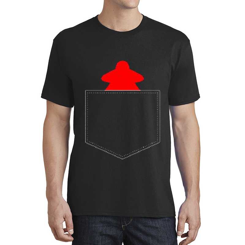 Fake Pocket Red Meeple for Board Gamers Premium Flat Bill Snapback Caps