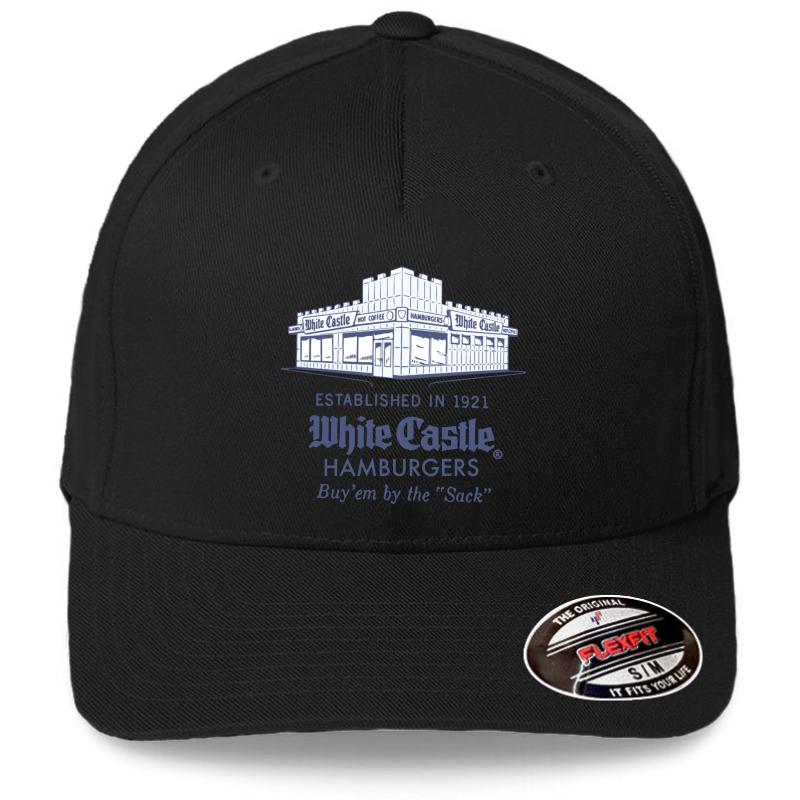 White Castle Flexfit Baseball Cap  Black