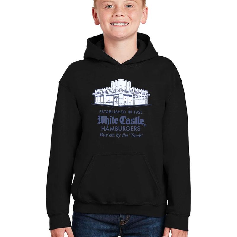 White Castle Youth Hooded Sweatshirt Boy Black