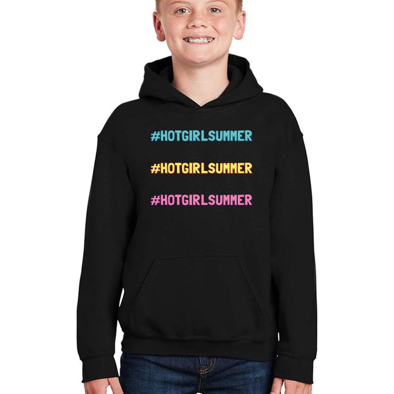 #Hotgirlsummer Youth Hooded Sweatshirt Boy Black