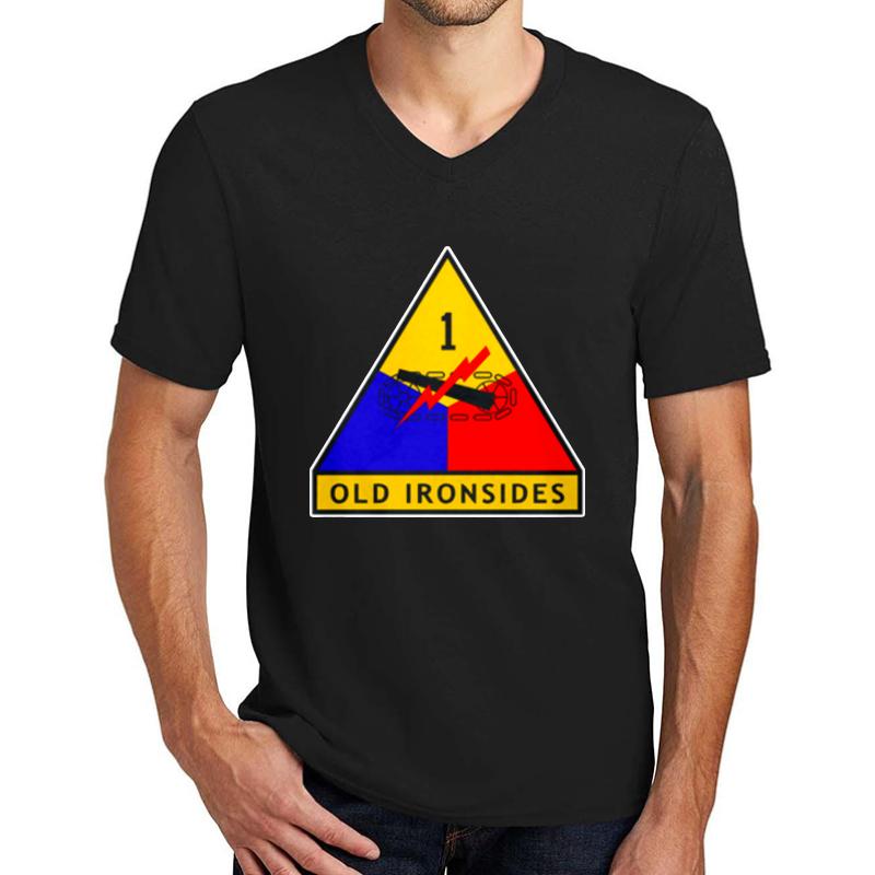 1St Armored Division Unisex V-Neck T-Shirt Men Black