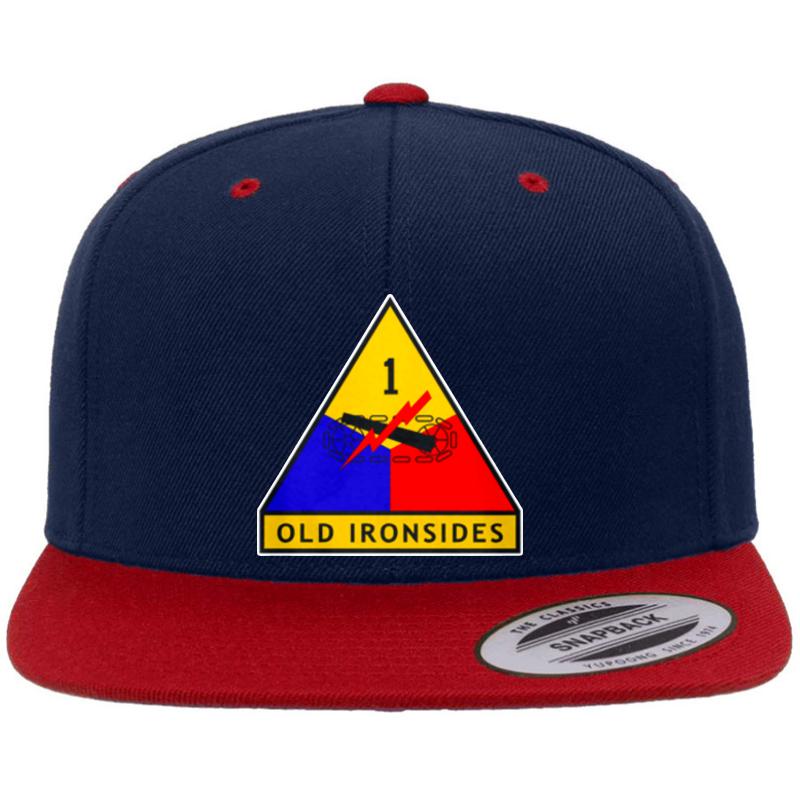 1St Armored Division Premium Flat Bill Snapback Cap  Navy