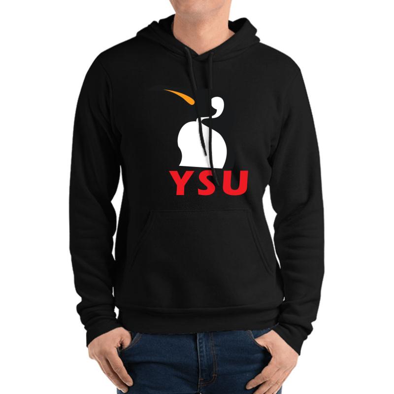 Ysu Penguin Unisex Hooded Sweatshirt Men Black